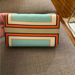 Stylish Multicolor Geometric Women's Clutch